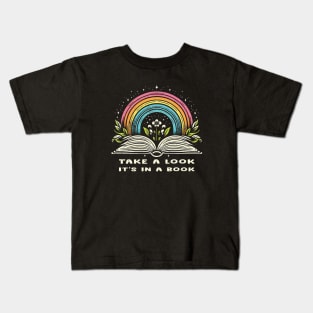 Take a look it is in a book // Vintage Design Kids T-Shirt